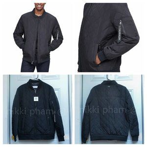 NWT Calvin Klein Men's Quilted Bomber Jacket in  BLACK